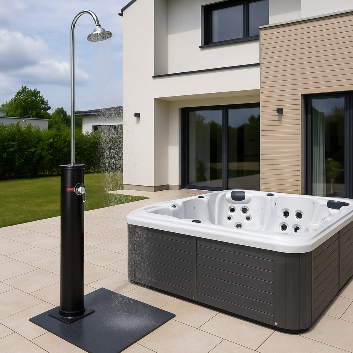 20L Outdoor-Solardusche – Schwarz