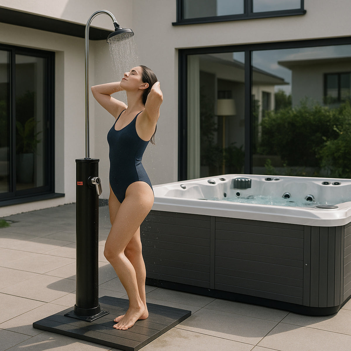20L Outdoor-Solardusche – Schwarz