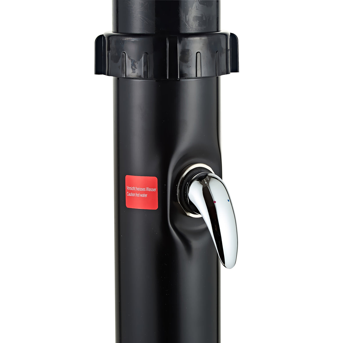 Solardusche 20L Outdoor mit Fußwaschfunktion – Schwarz, Curved Design
