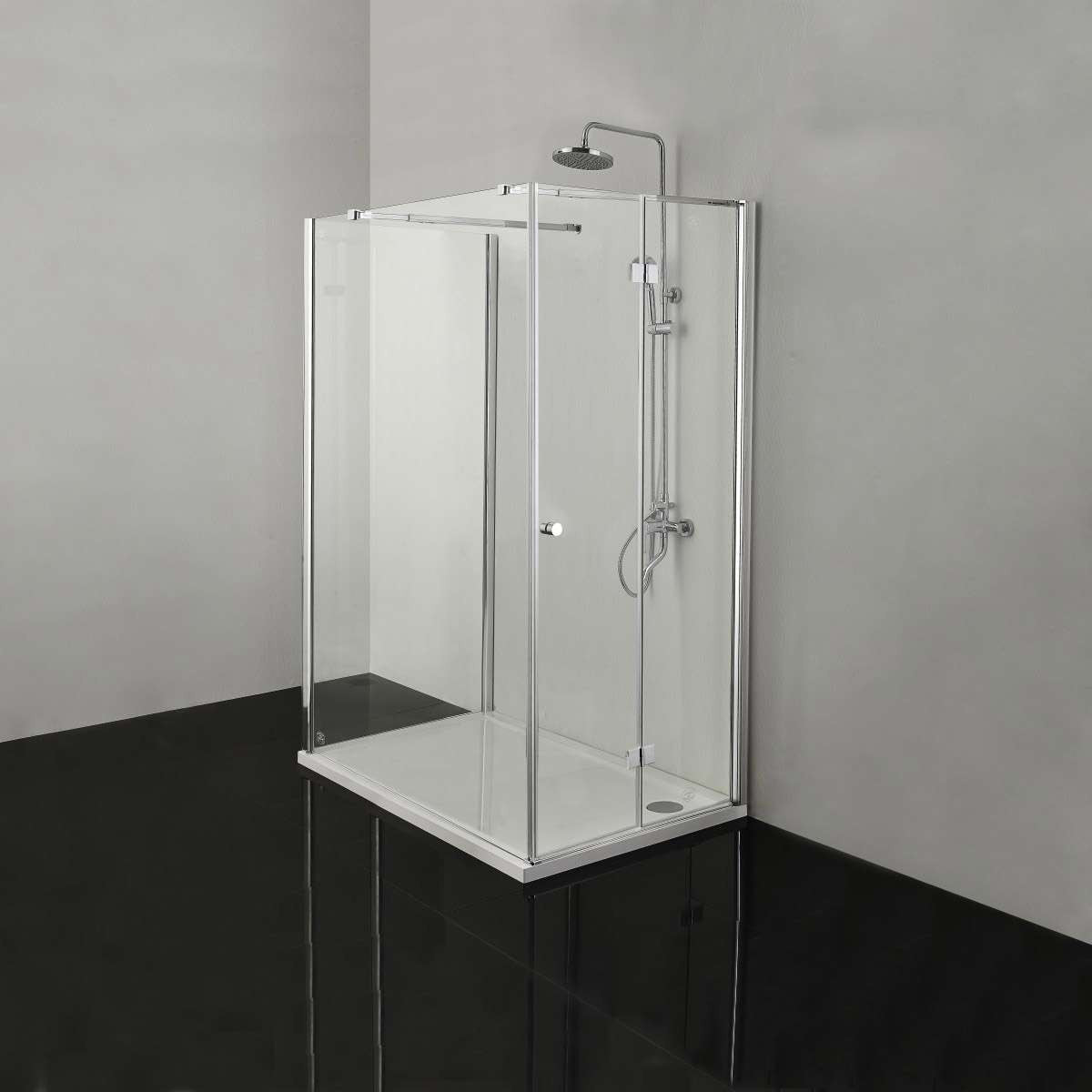 Smartflex - Fixglas chrom 116,5-118,5 cm x 195cm