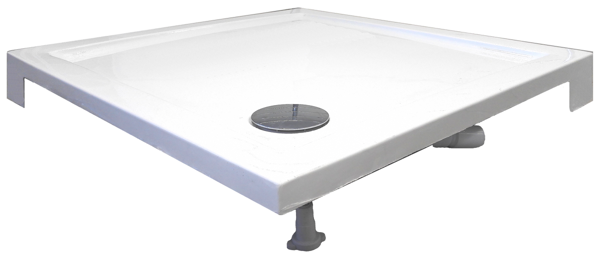 Acrylic corner shower tray 90x90x12 cm