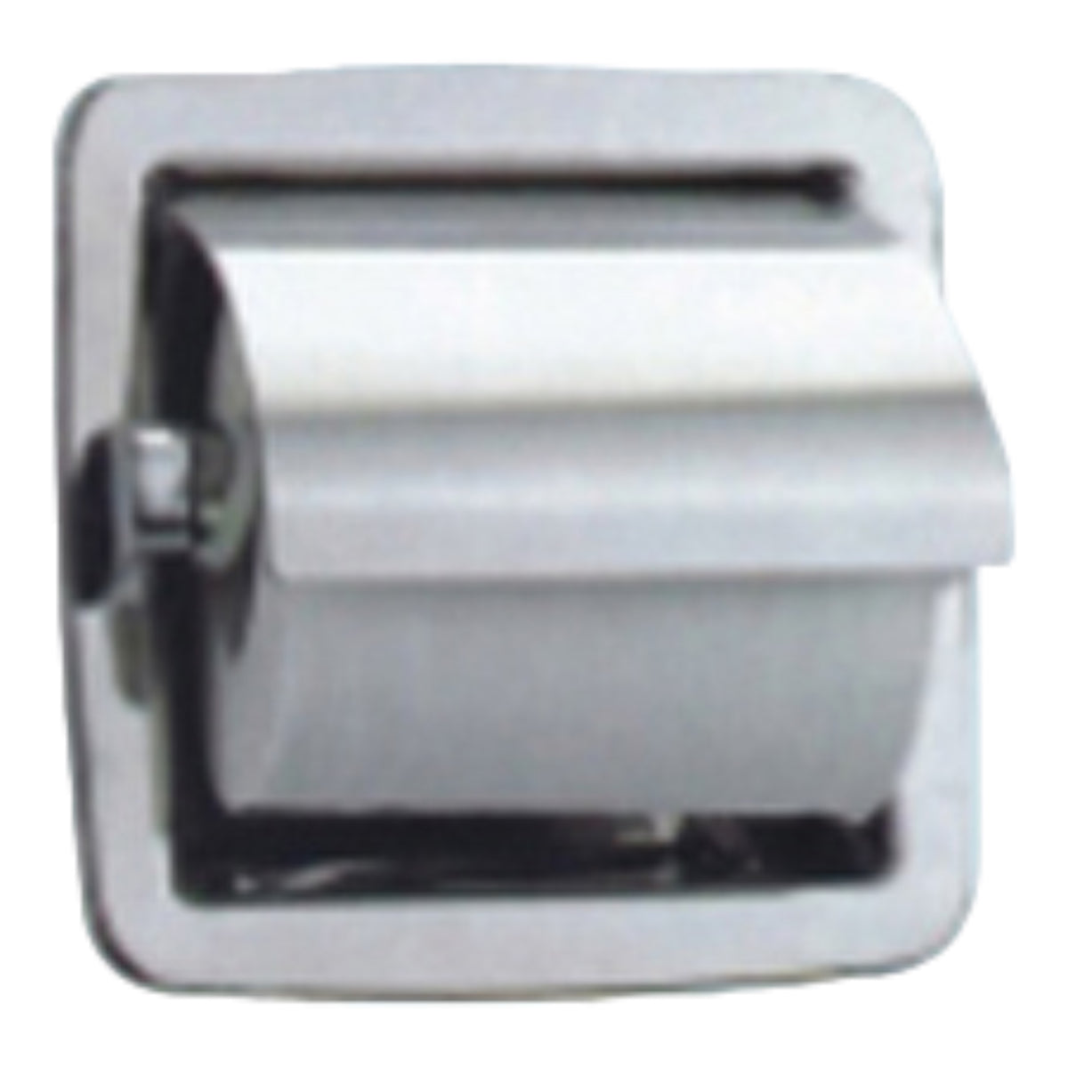 Chrome-look toilet roll holder