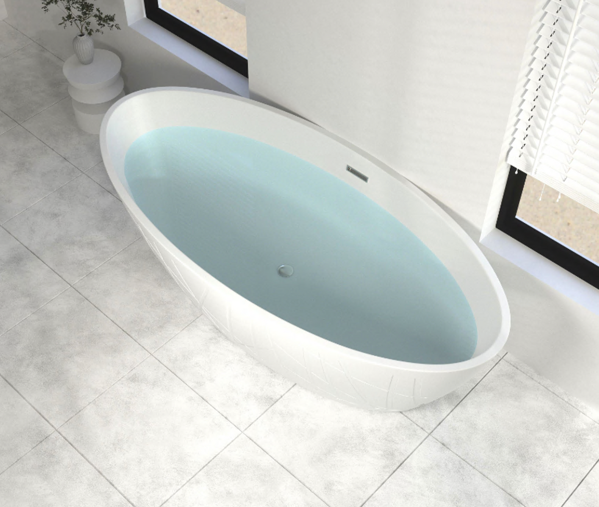 Freistehende Badewanne LAS VEGAS 180x80x56 cm
