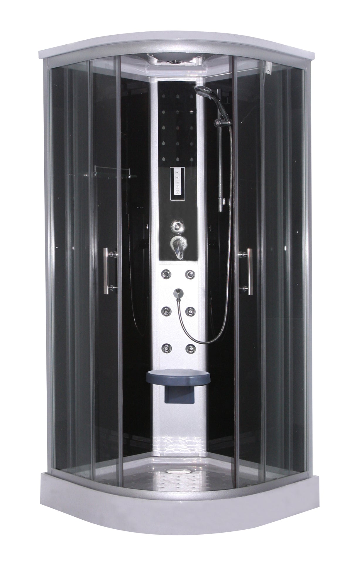 Komplettdusche SCALA BLACK mit Schnellmontage 90x90x215 cm