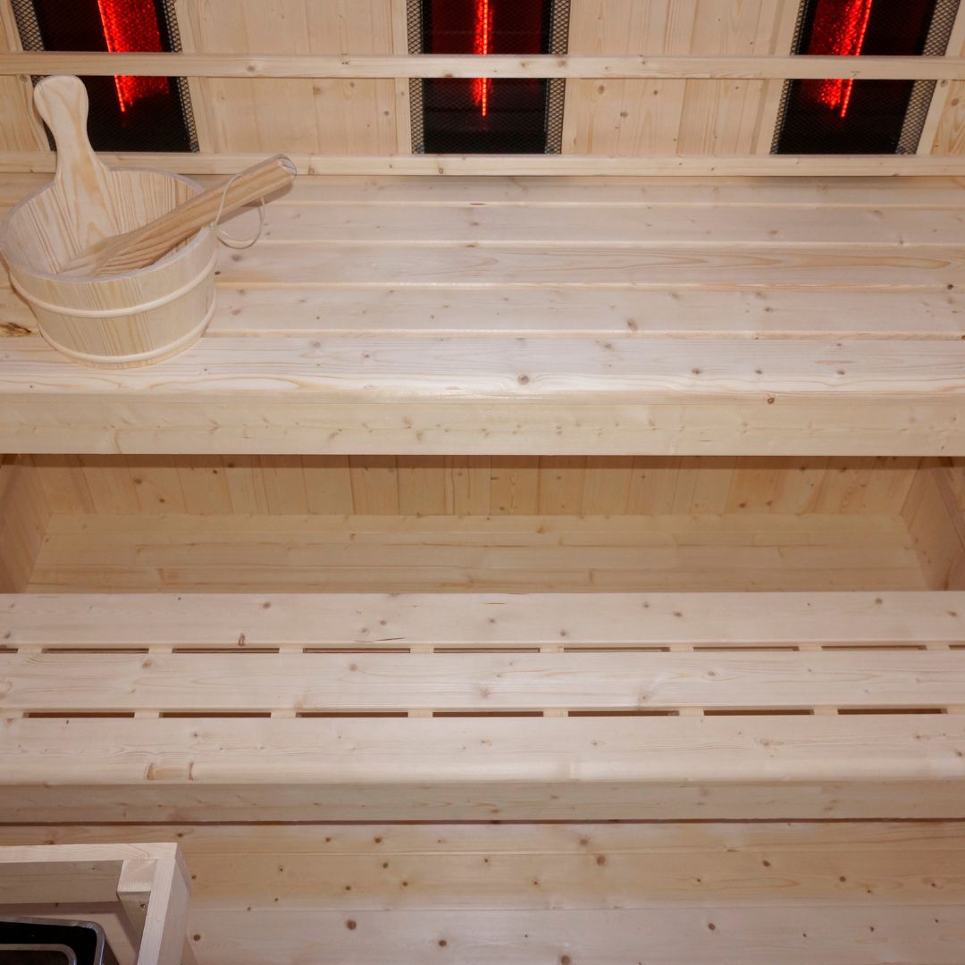 Outdoor Kombination Sauna und Infrarotkabine LAHTI für 4 - 6 Personen