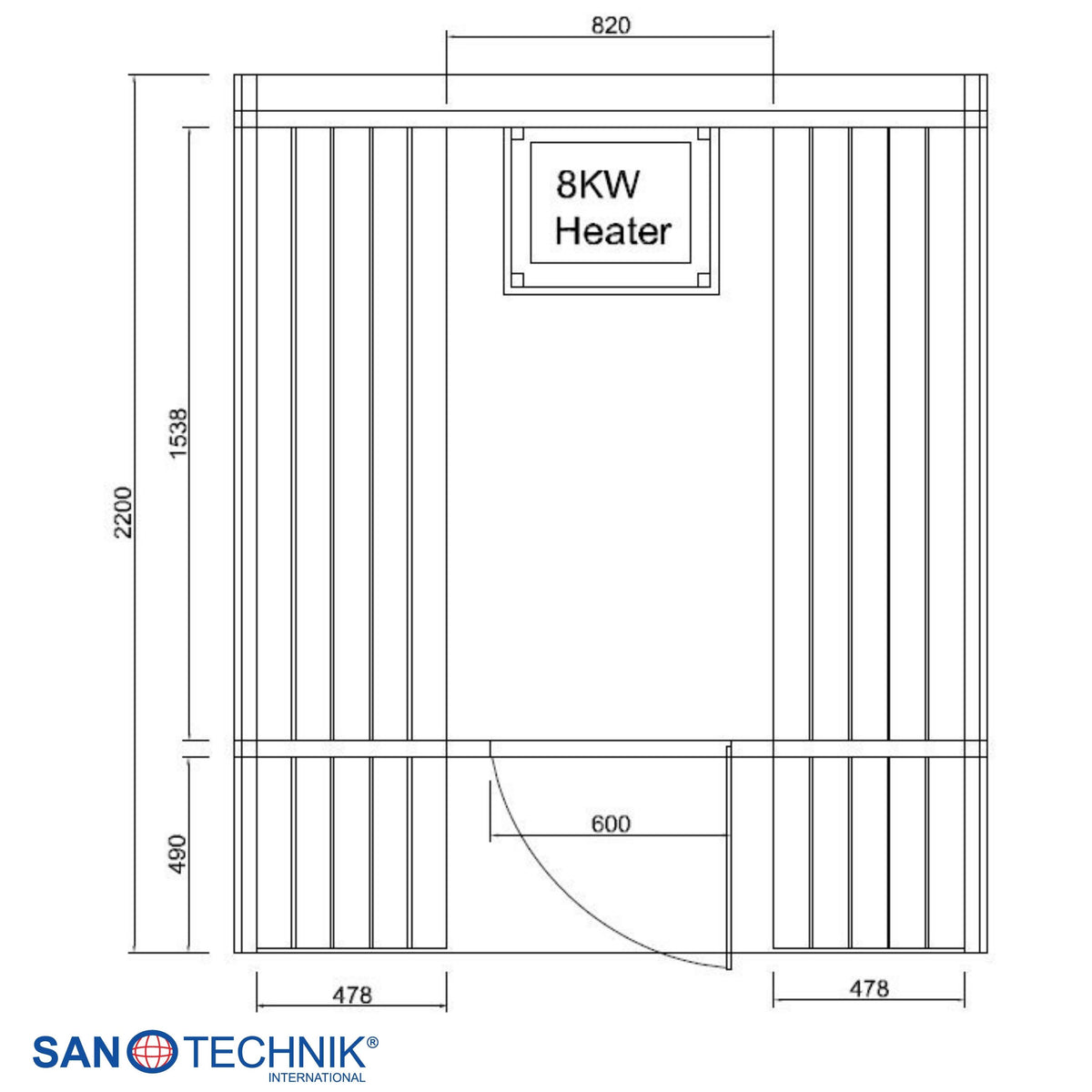 Outdoor Sauna ISLAND XL für 4 Personen