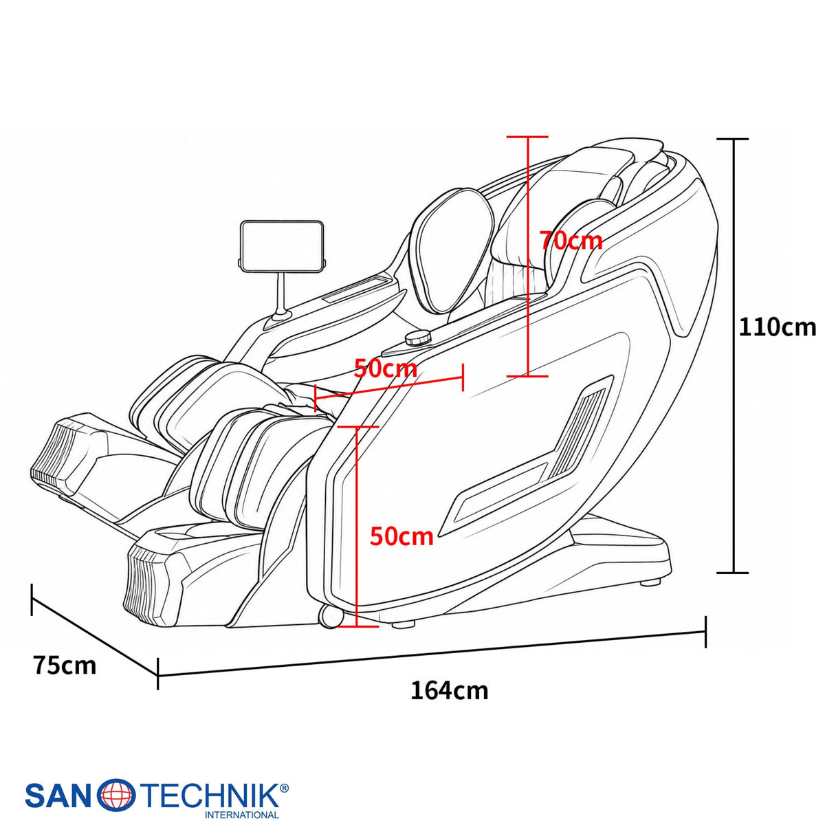 Luxus Massagesessel AVORA mit 4D-Massage, Zero Gravity & Körperscan | Beige