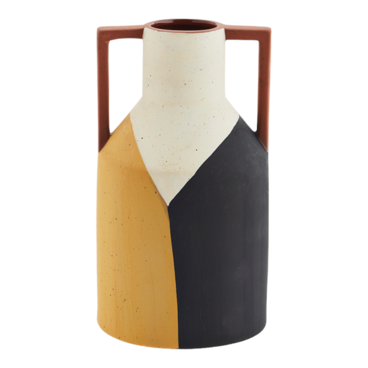 Terrakotta-Vase mit Henkeln Ø 14x25 cm