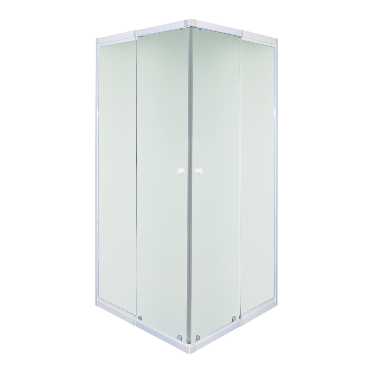 SANODUSCH Eckdusche 78,5-90x78,5-90x190 cm | Mattglas