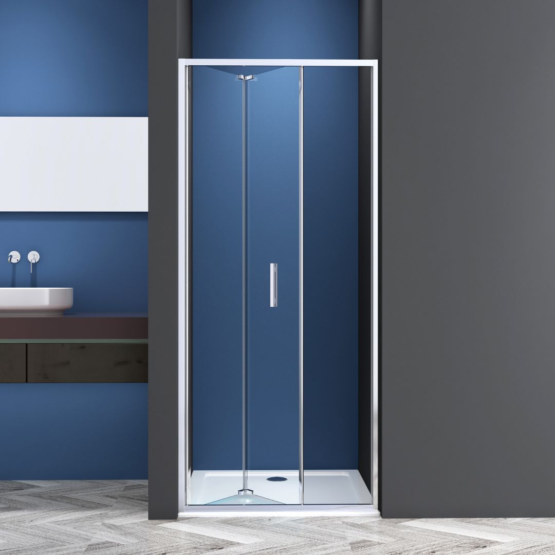 Falttür chrom 6mm Easy-Clean | 3 verschiedene Größen