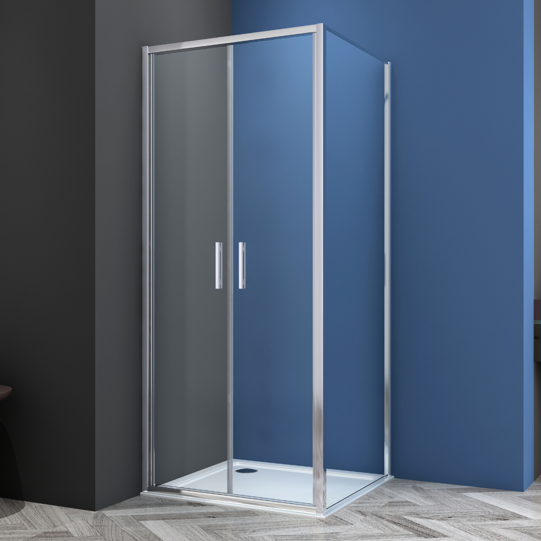 Salontür chrom 6mm ESG Easy-Clean | 3 verschiedene Größen