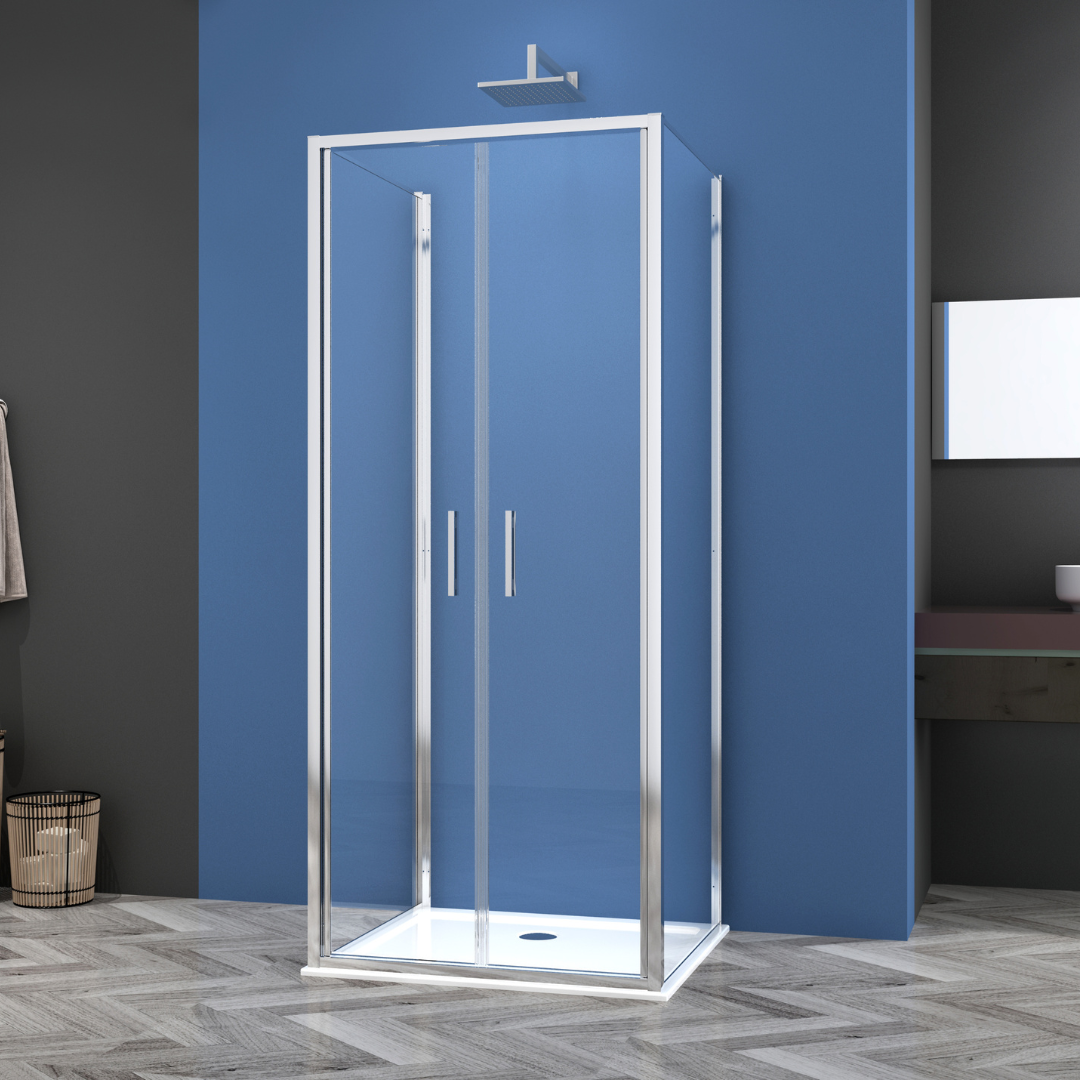Salontür chrom 6mm ESG Easy-Clean | 3 verschiedene Größen