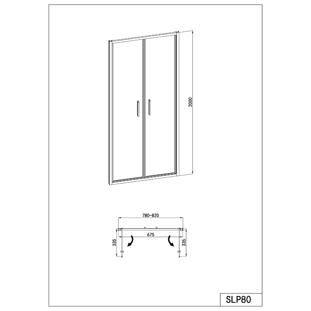 Salontür chrom 6mm ESG Easy-Clean | 3 verschiedene Größen
