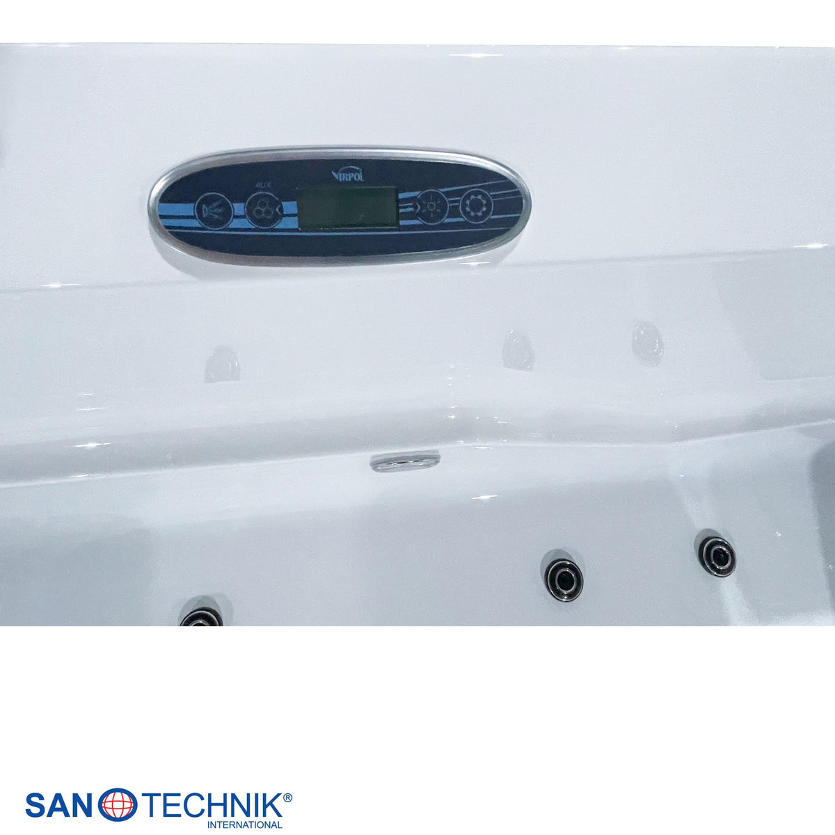 Outdoor Whirlpool ZADAR White incl. Cover & Steps 190x140x70 cm Frost-proof