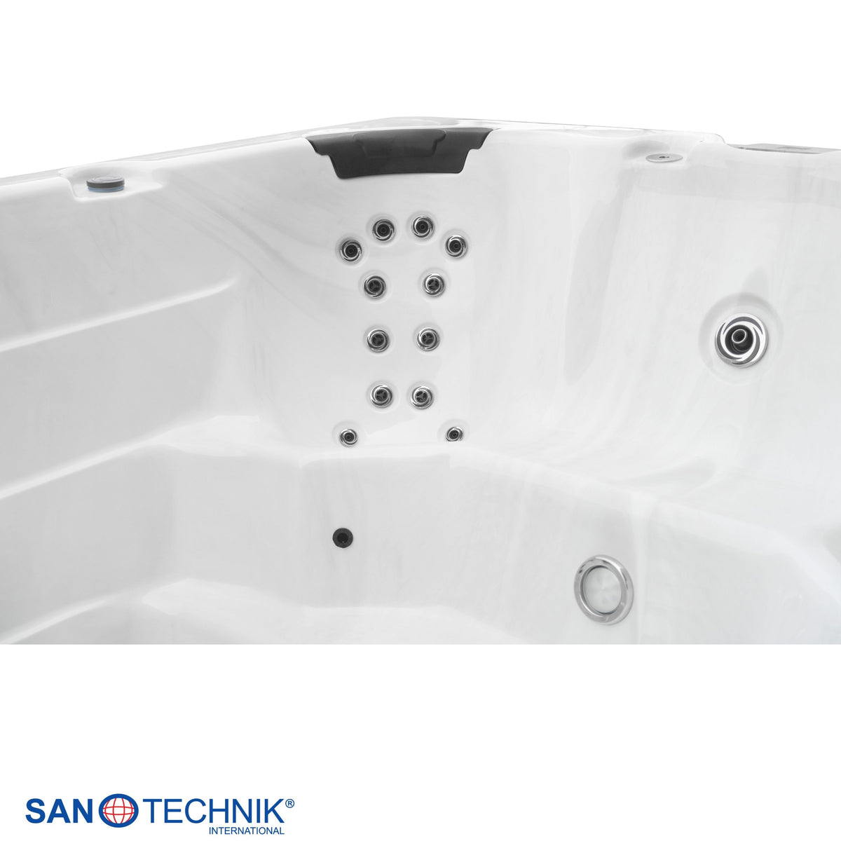 Swimspa IBIZA White Marble inkl. Abdeckung & Stiege 400x228x131 cm frostsicher