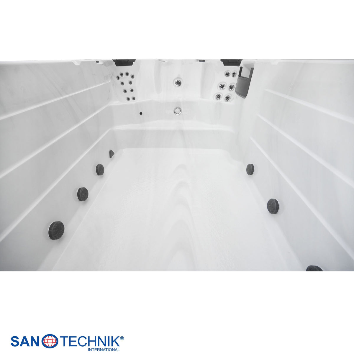 Swimspa IBIZA White Marble inkl. Abdeckung & Stiege 400x228x131 cm frostsicher