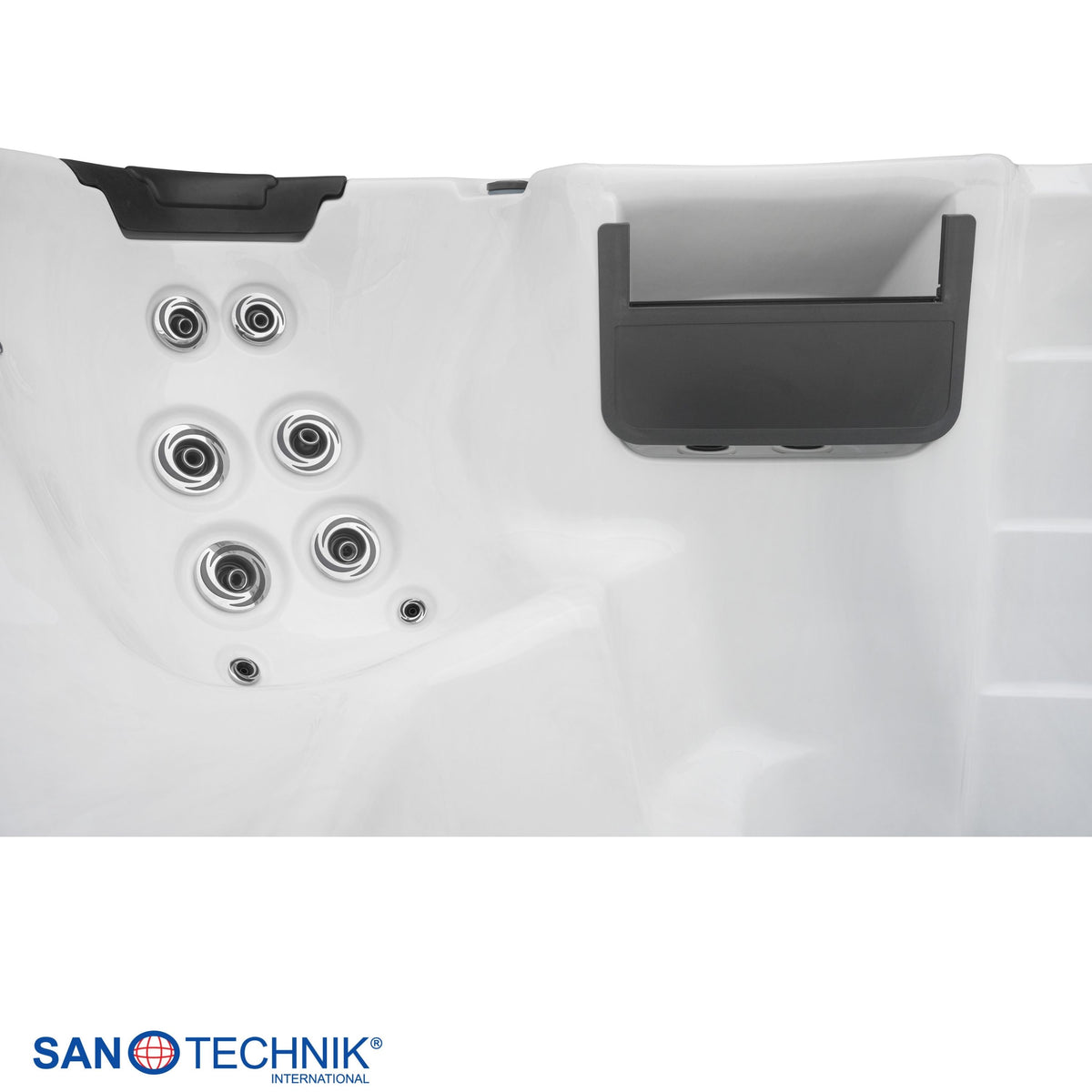 Swimspa IBIZA White Marble inkl. Abdeckung & Stiege 400x228x131 cm frostsicher