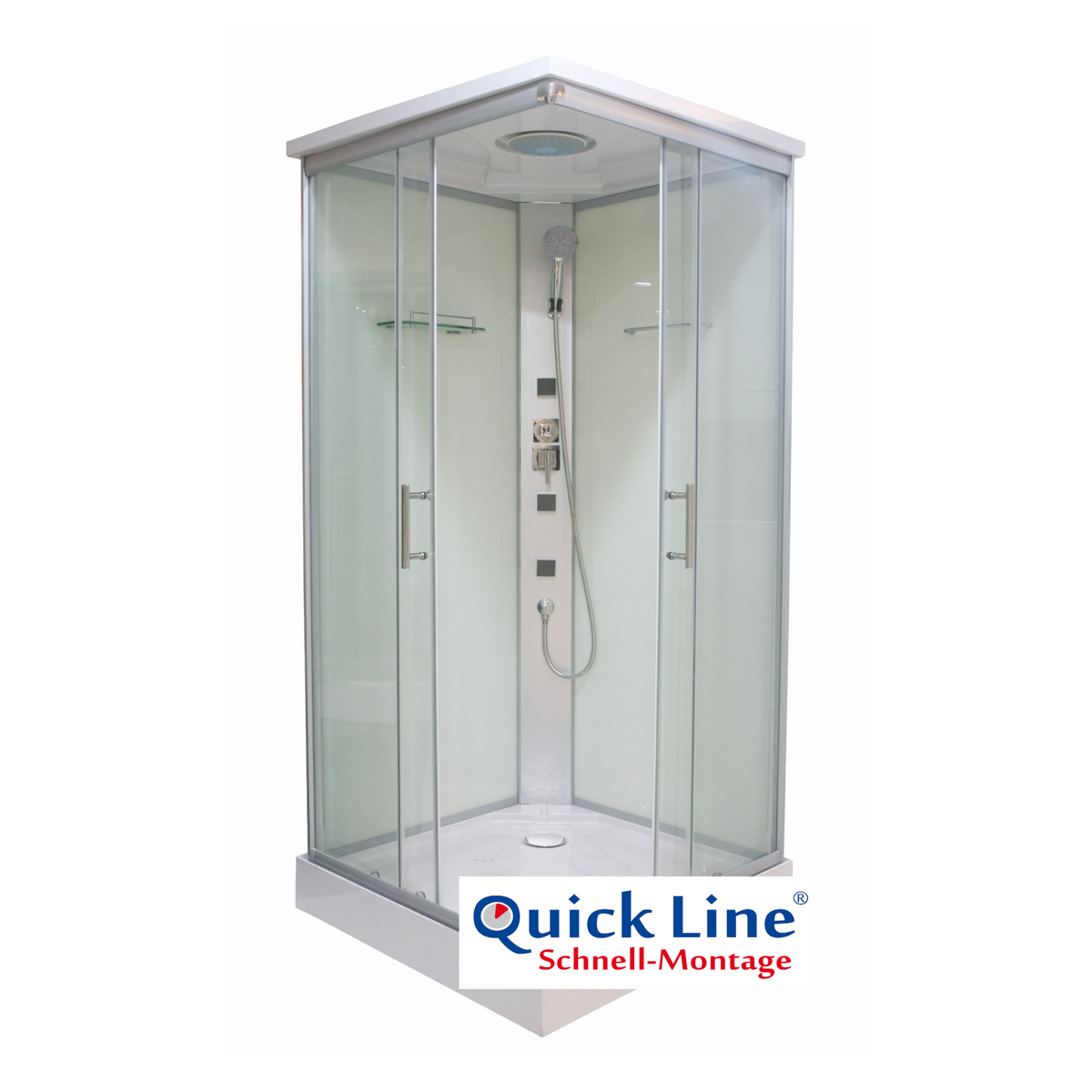 Komplettdusche TWIST 2 mit Schnellmontage 90x90x215 cm
