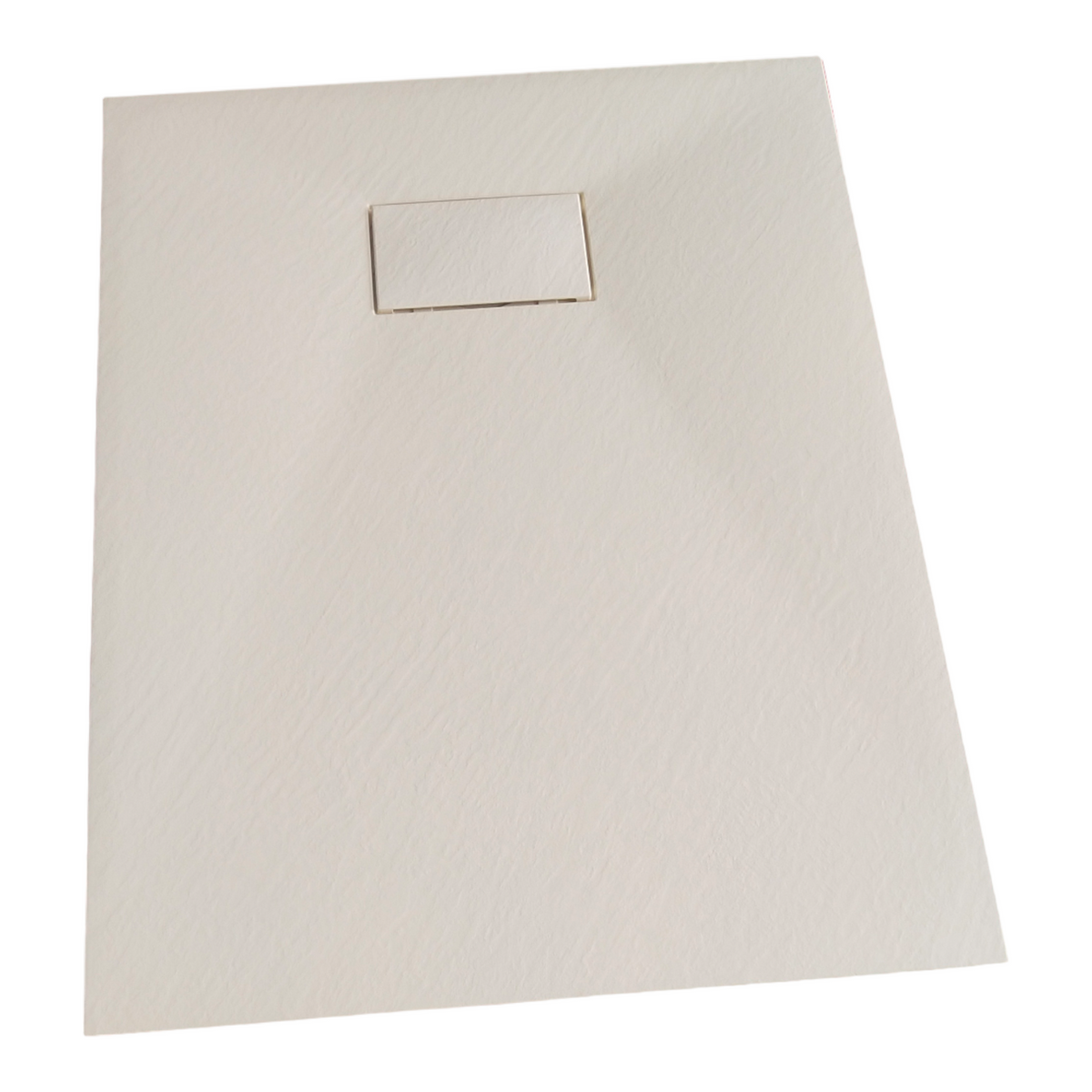 SMC Duschwanne 100x80 cm | Weiß Steinoptik