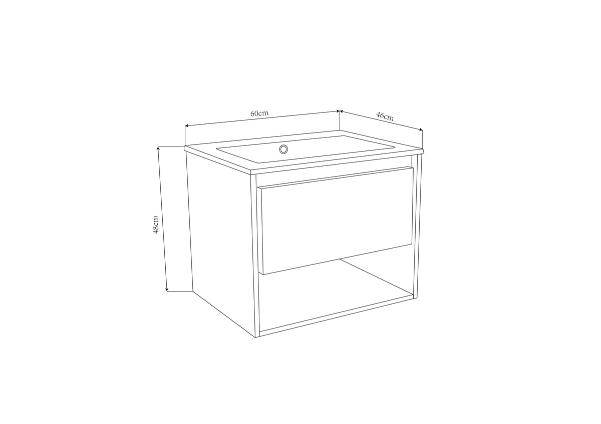 SOHO BROWN 60 vanity unit 