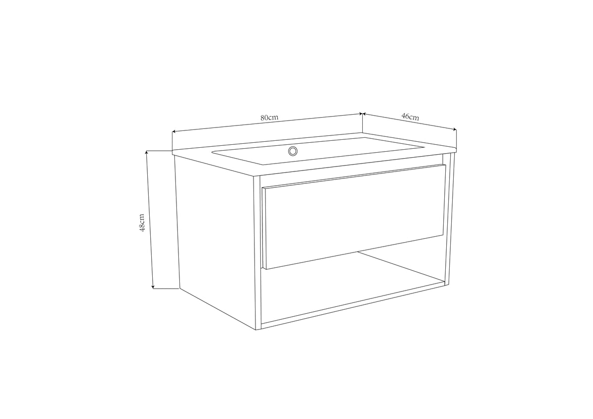 SOHO BROWN 80 vanity unit