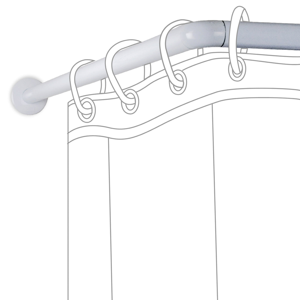 Angle bar 80x80 / 90x90cm white