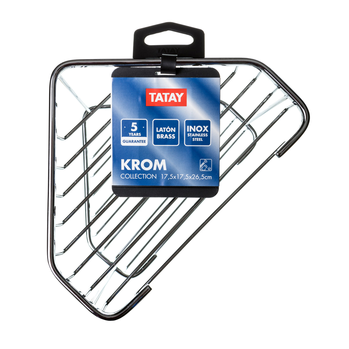 2 Etagen Duschkorb mit Haken Chrom