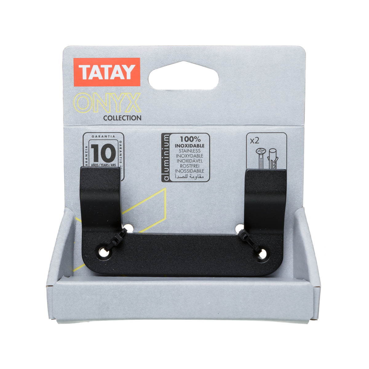 Doppelter Haken ONYX schwarz matt