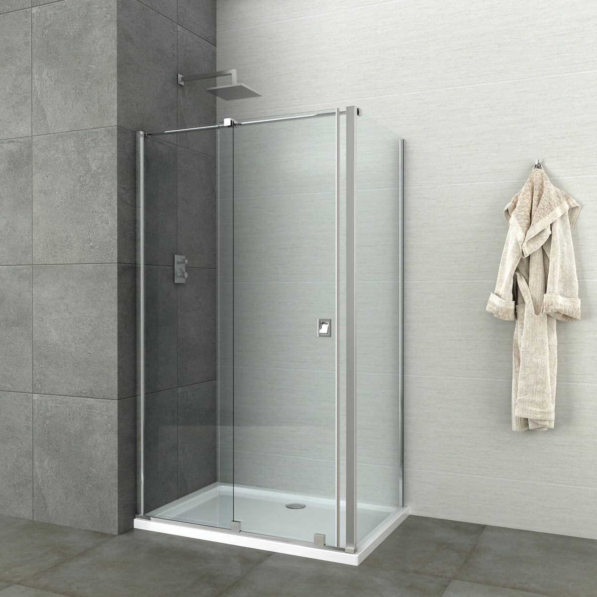 Elite chrome sliding door 8mm in 2 different sizes