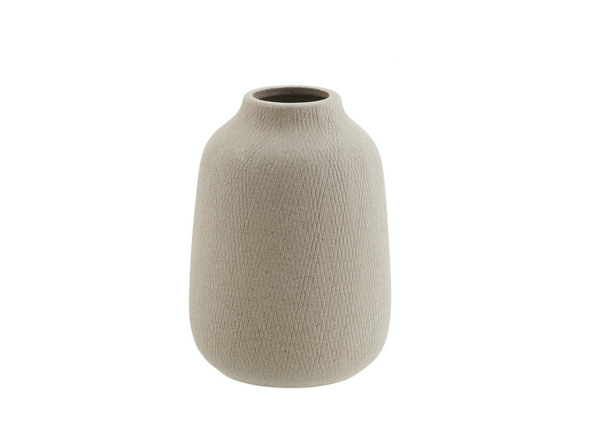 Vase Matt grau