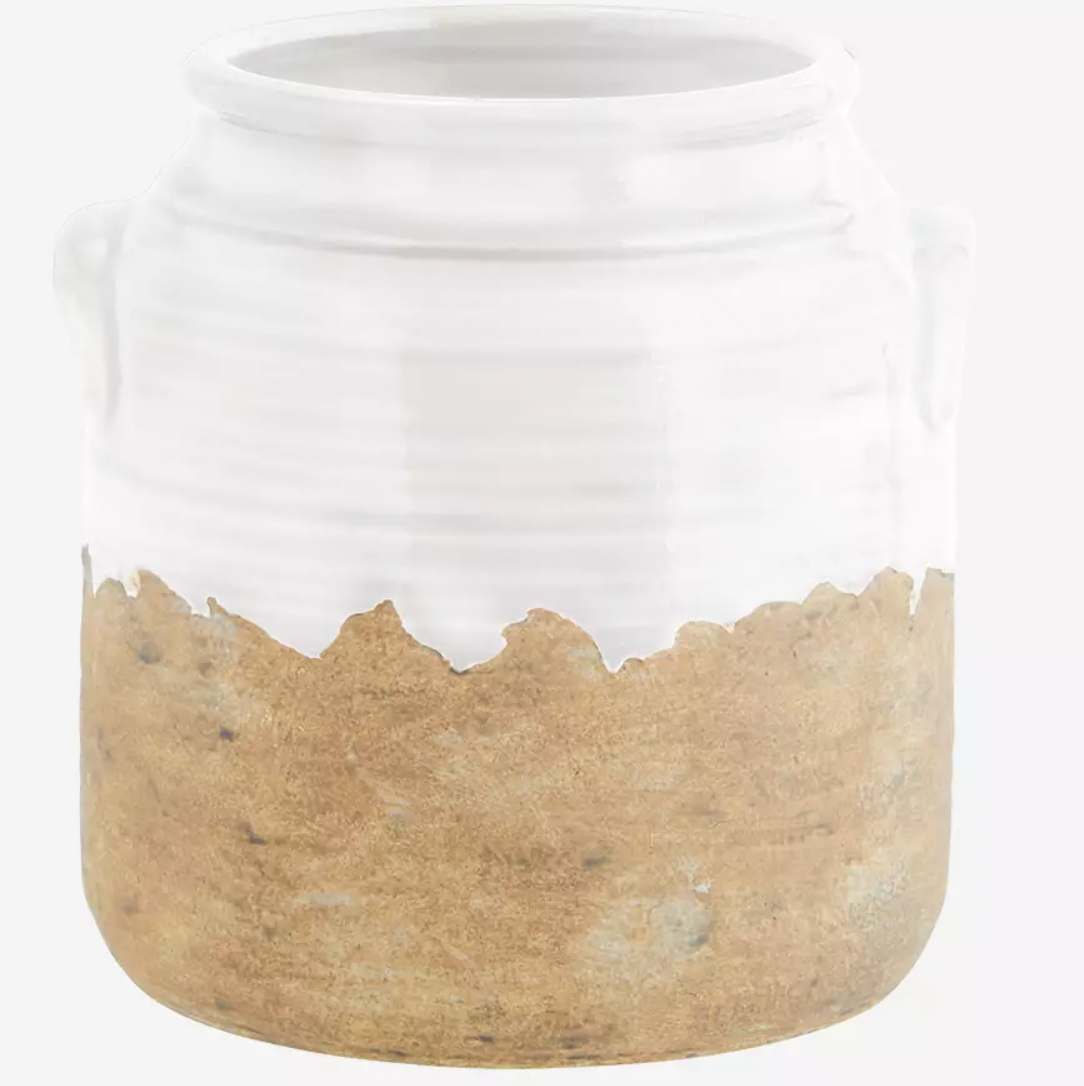 Steingut Vase