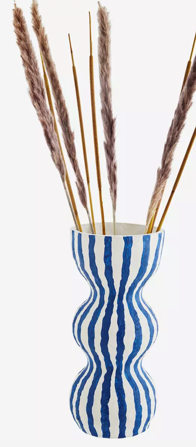 Handbemalte Vase aus Zellstoff