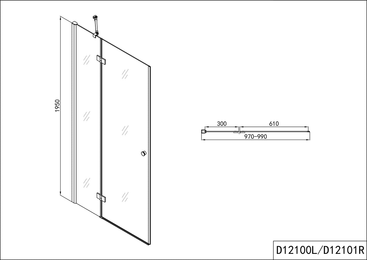 SMARTFLEX swing door in 9 different sizes
