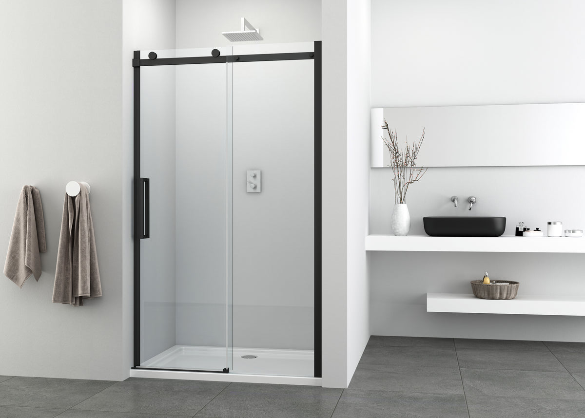 ELITE BLACK sliding door, corner or niche solution in 2 different sizes