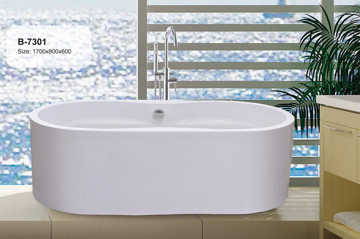 Freistehende Badewanne LIVERPOOL 170x80x60 cm