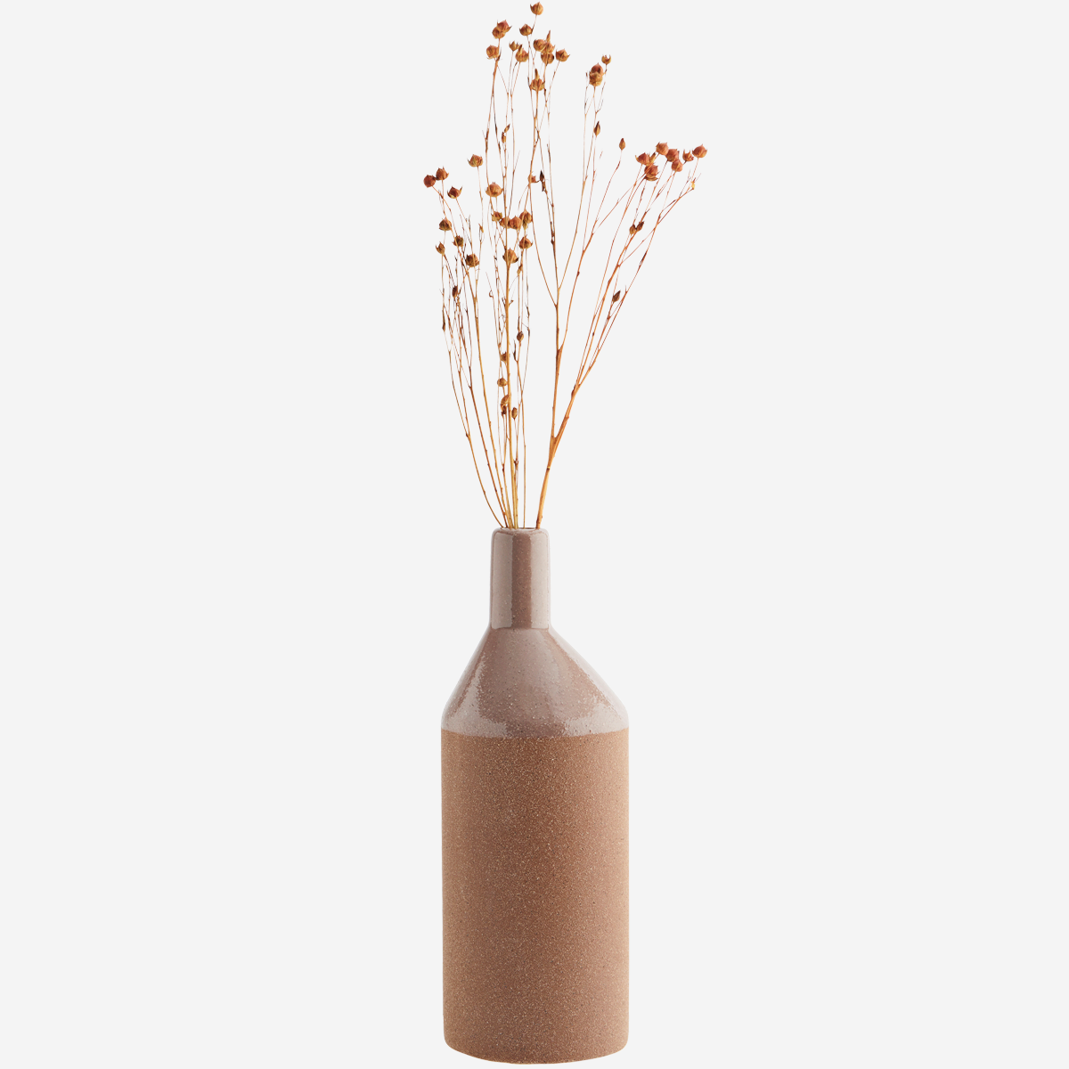 Vase aus Steingut Dusty Rose