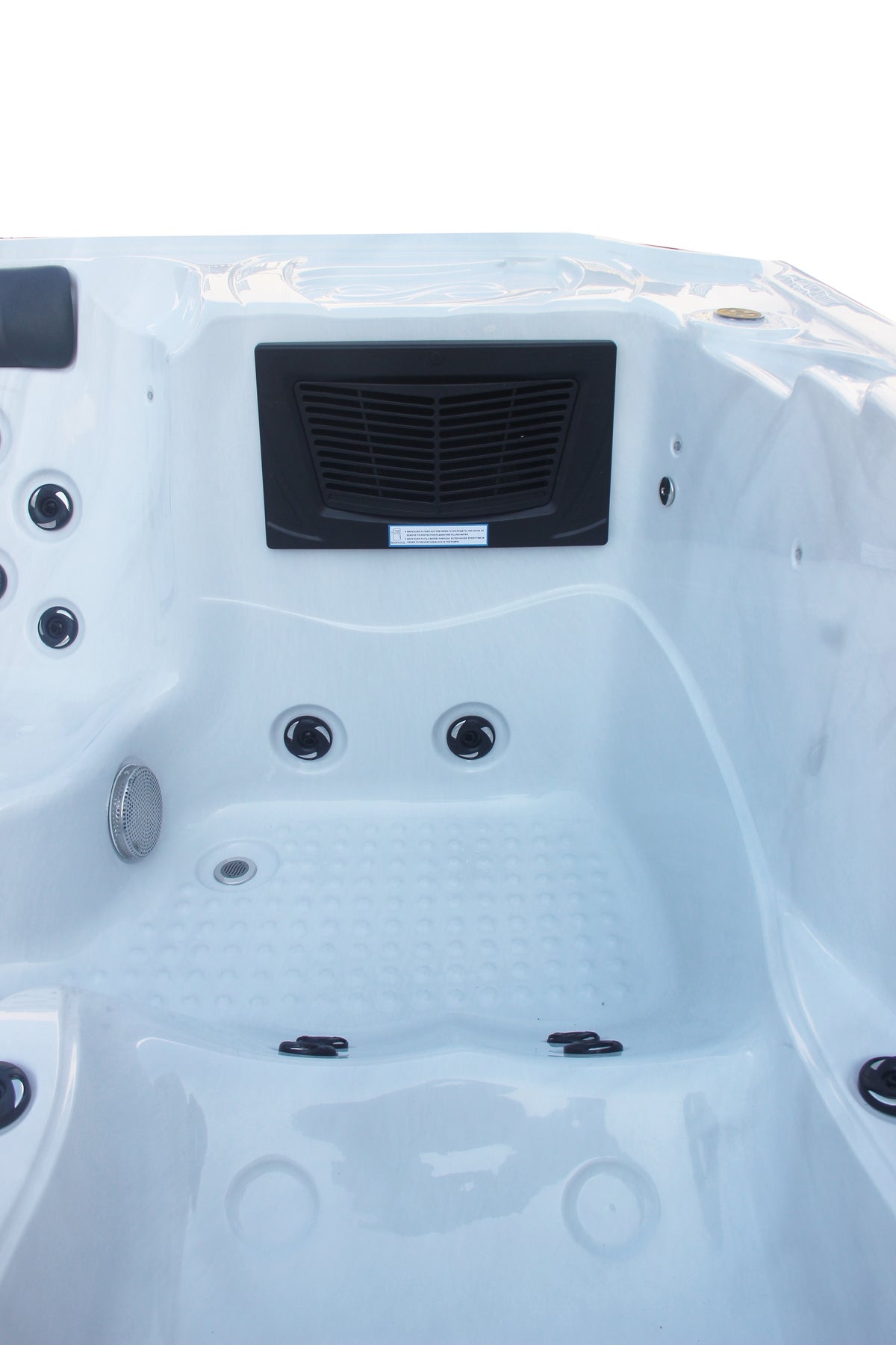 Outdoor Whirlpool OASIS White Marble incl. Cover & Steps 208x175x90 cm Frost-proof