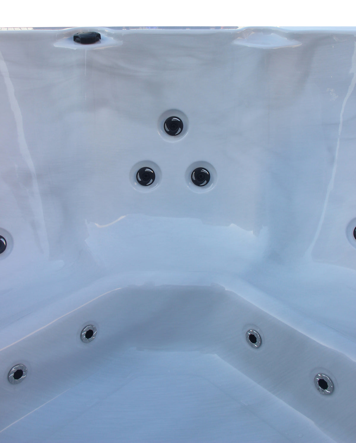 Outdoor Whirlpool PALMA White Marble incl. Cover & Steps 190x190x86 cm frost-proof
