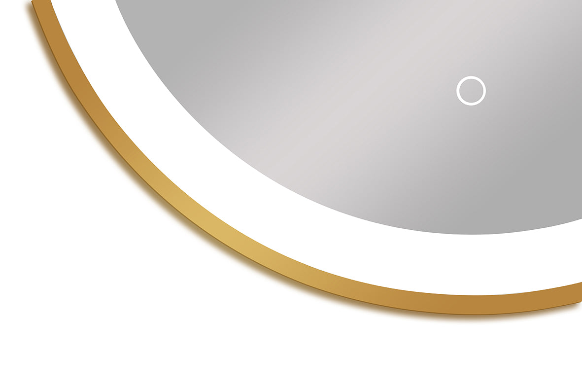 Spiegel mit indirekter Beleuchtung Hanger 60x60 cm | Gold